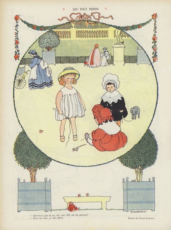 Illustration för Le Rire (färg litho) av French School