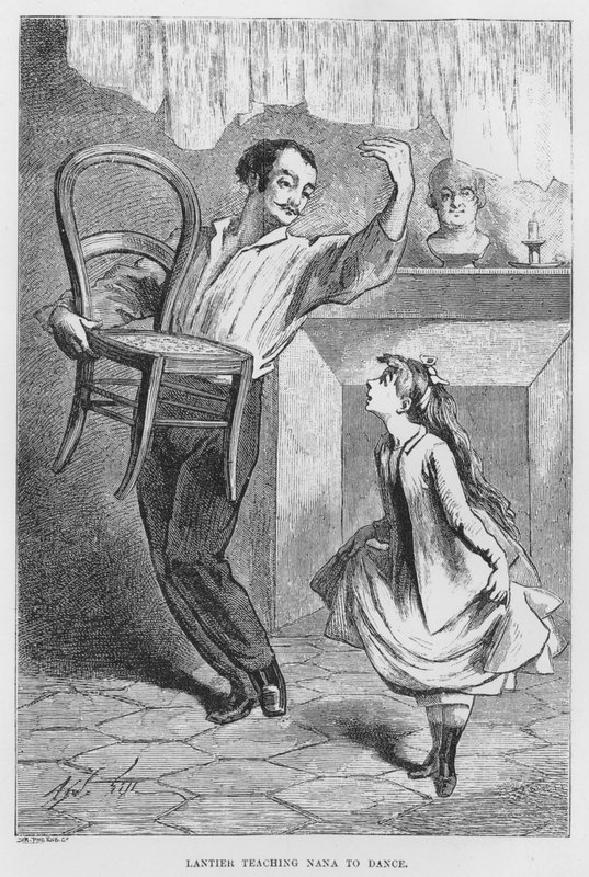 Illustration till The Assommoir, A Realistic Novel, av Emile Zola (gravyr) av French School