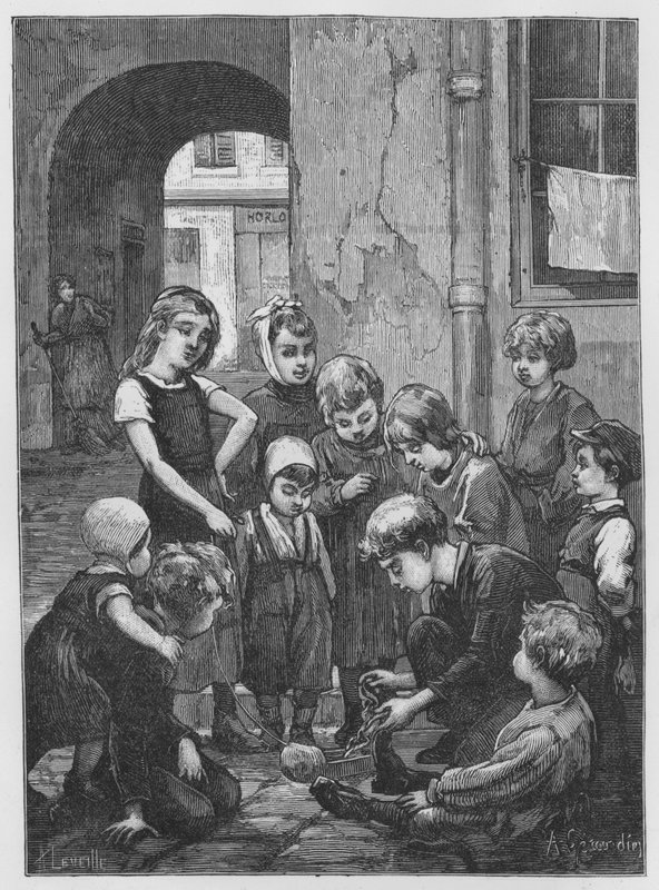 Illustration till The Assommoir, A Realistic Novel, av Emile Zola (gravyr) av French School