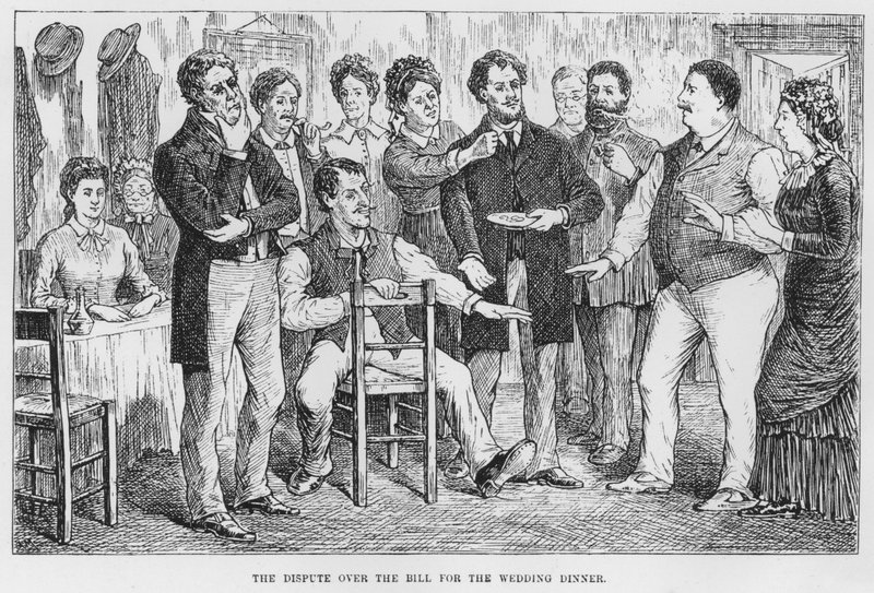 Illustration till The Assommoir, A Realistic Novel, av Emile Zola (gravyr) av French School