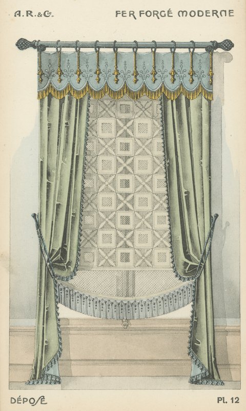 Illustration från inredningsproduktkatalog från A R & Cie, Frankrike av French School