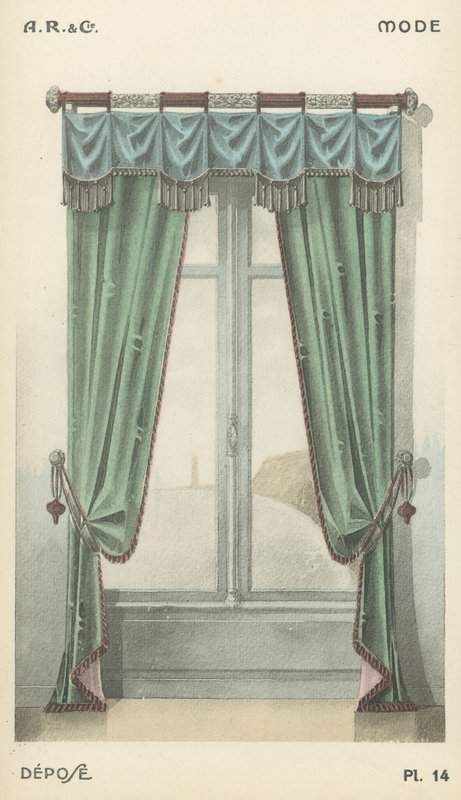 Illustration från inredningsproduktkatalog från A R & Cie, Frankrike av French School