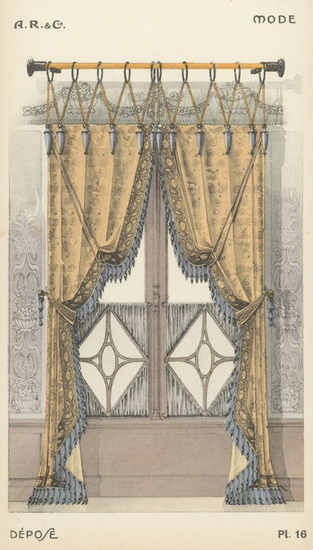 Illustration från inredningsproduktkatalog från A R & Cie, Frankrike av French School