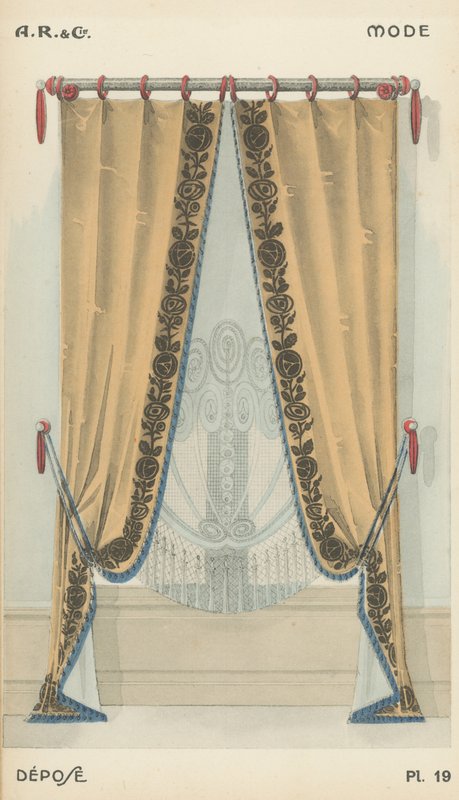 Illustration från inredningsproduktkatalog från A R & Cie, Frankrike av French School