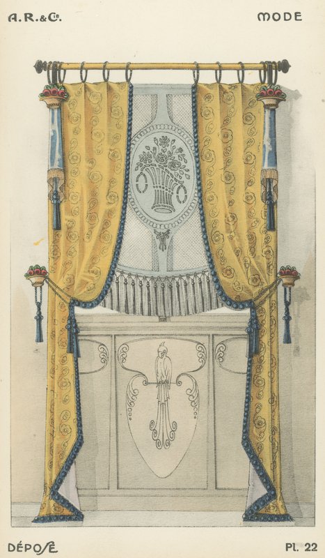 Illustration från inredningsproduktkatalog från A R & Cie, Frankrike av French School