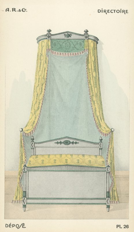 Illustration från inredningsproduktkatalog från A R & Cie, Frankrike av French School
