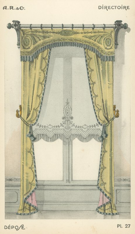 Illustration från inredningsproduktkatalog från A R & Cie, Frankrike av French School