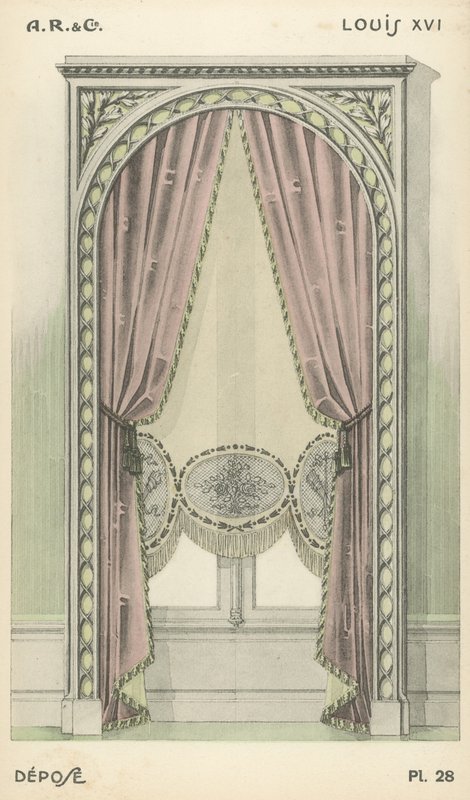 Illustration från inredningsproduktkatalog från A R & Cie, Frankrike av French School