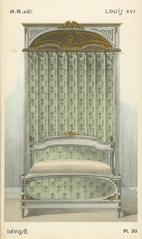 Illustration från inredningsproduktkatalog från A R & Cie, Frankrike av French School