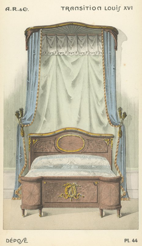 Illustration från inredningsproduktkatalog från A R & Cie, Frankrike av French School