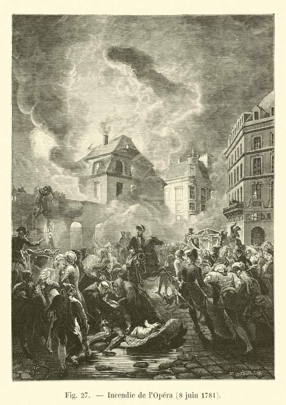 Brand på operan den 8 juni 1781 av French School