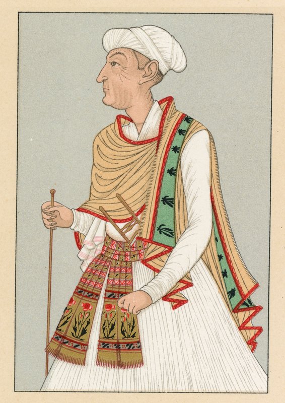 Indien kostym av French School