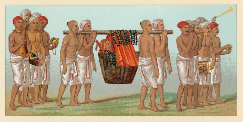 Indien kostym av French School