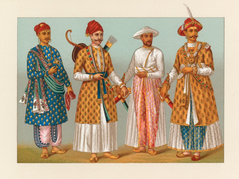 Indien kostym av French School