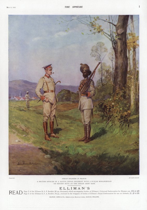 Indiska soldater i Frankrike, första världskriget, 1914 av French School