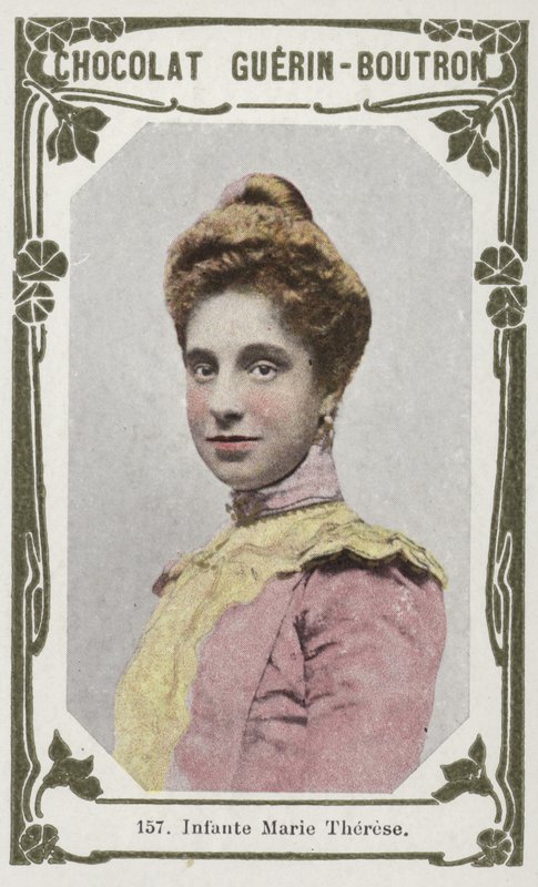 Infante Marie Therese (färgad bild) av French School