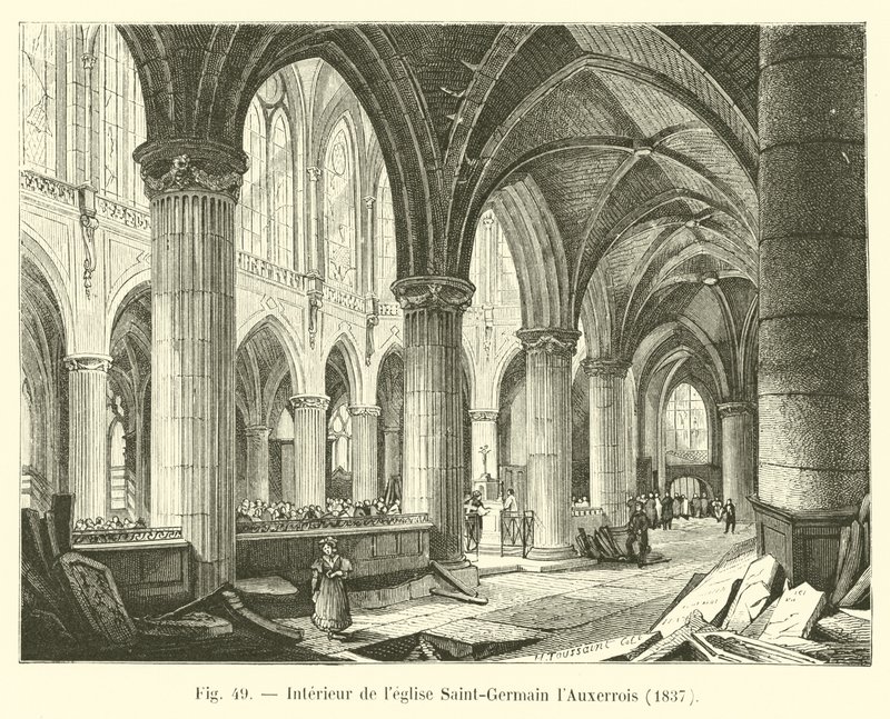 Interiör av kyrkan Saint-Germain l