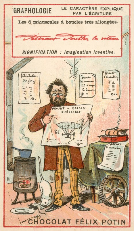 Uppfinnig fantasi (chromolitho) av French School