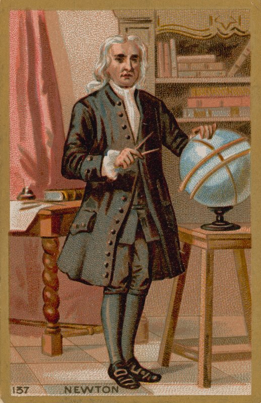 Isaac Newton, engelsk fysiker från 1600- och 1700-talet av French School