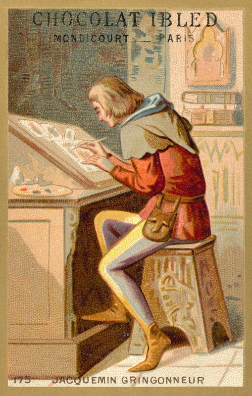 Jacquemin Gringonneur, fransk målare (chromolitho) av French School