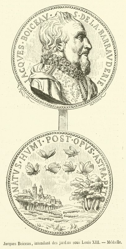 Jacques Boiceau, trädgårdsintendent under Ludvig XIII, Medaille (gravyr) av French School