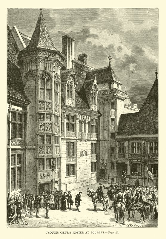 Jacques Coeurs Vandrarhem i Bourges av French School
