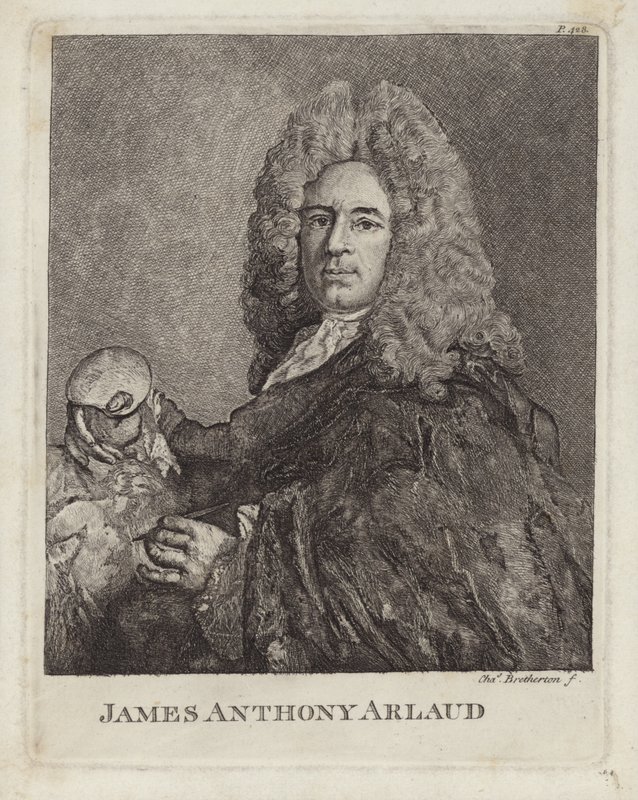 James Anthony Arlaud, schweizisk konstnär från Genève. Graverad av Charles Bretherton av French School