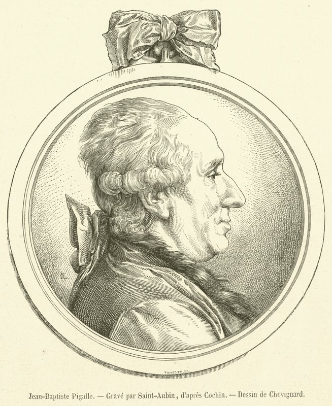 Jean-Baptiste Pigalle (gravyr) av French School