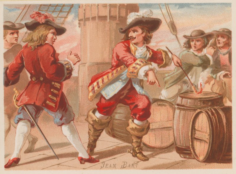 Jean Bart, fransk sjöbefälhavare och kapare i slutet av 1600-talet av French School