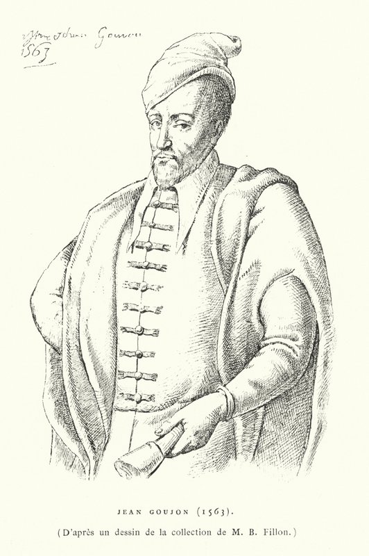 Jean Goujon, fransk renässansskulptör och arkitekt (gravyr) av French School