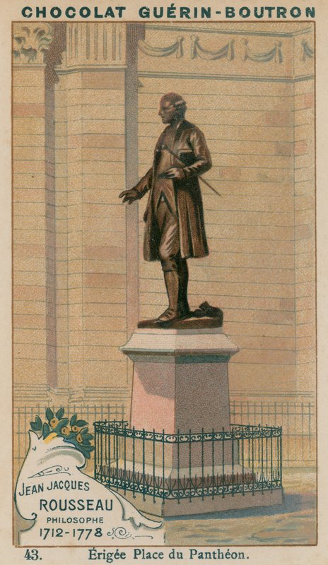 Jean Jacques Rousseau, filosof, 1712-1778, uppförda Place du Pantheon av French School