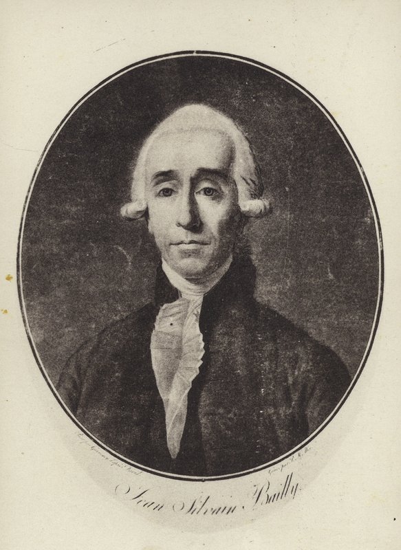 Jean Sylvain Bailly, fransk astronom, matematiker och revolutionär politiker (litho) av French School