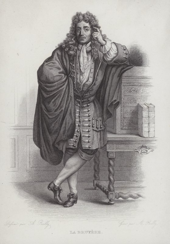 Jean de La Bruyere, fransk filosof, moralist och författare (gravyr) av French School