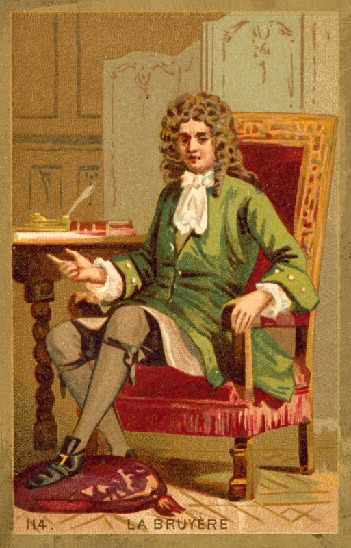 Jean de la Bruyere, fransk filosof (chromolitho) av French School