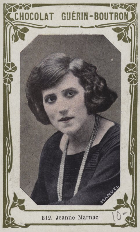 Jeanne Marnac (färgad bild) av French School