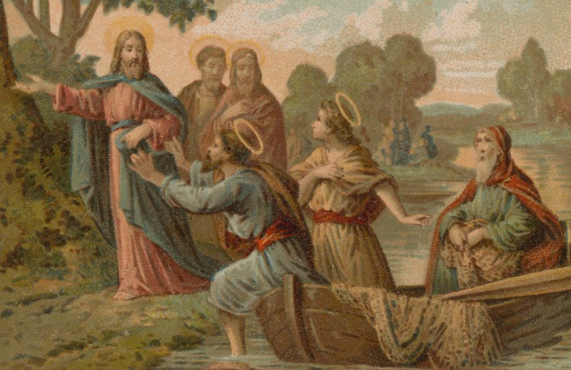 Jesus Kristus värvar sina Fishers Of Men av French School