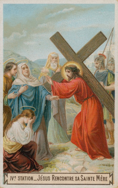 Jesus möter sin mamma. Korsets fjärde station av French School