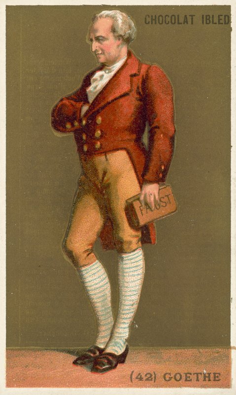 Johann Wolfgang von Goethe, tysk poet, romanförfattare och dramatiker (chromolitho) av French School