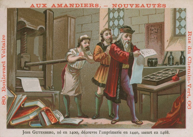 Johannes Gutenberg, tysk uppfinnare och tryckare från 1400-talet av French School