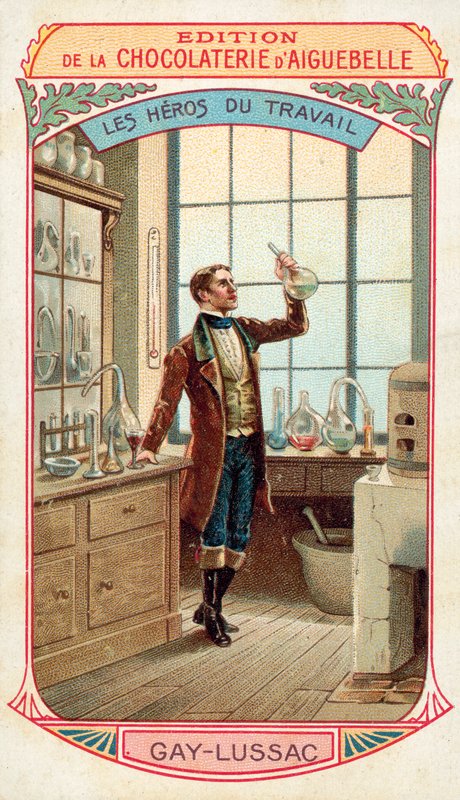Joseph Louis Gay-Lussac, fransk kemist och fysiker (chromolitho) av French School