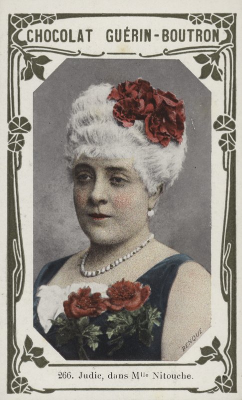 Judic, i Madame Nitouche (färgat foto) av French School