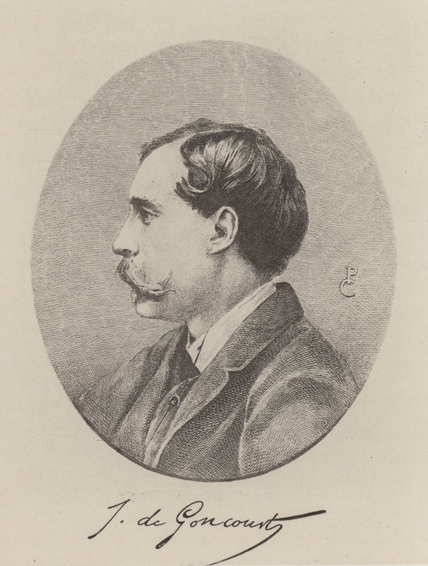 Jules de Goncourt, fransk romanförfattare (gravyr) av French School
