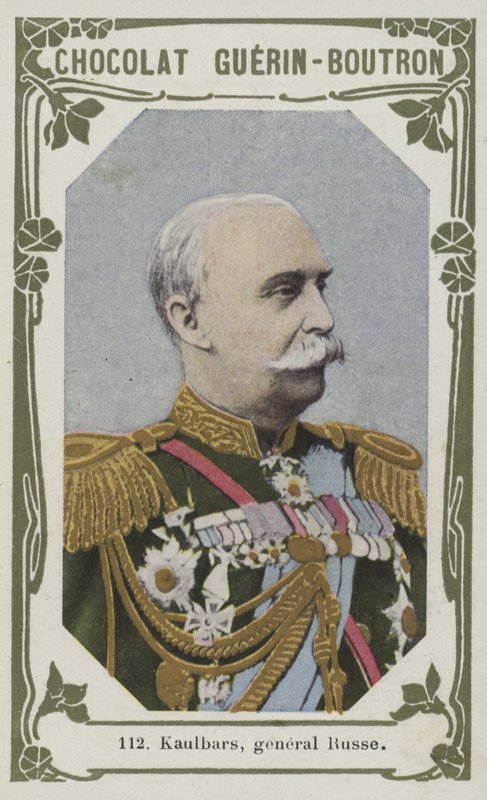 Kaulbars, general Russe (färgat foto) av French School