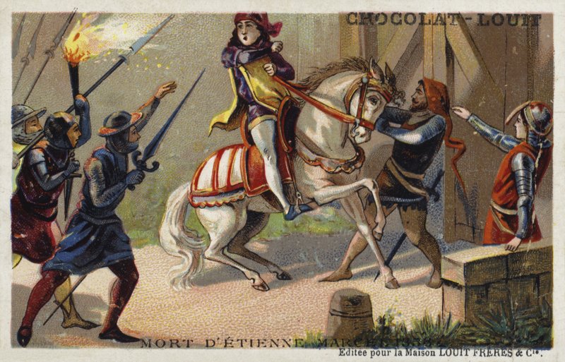 Dödandet av Etienne Marcel, provost för köpmännen i Paris, av Jean Maillard, Paris, juli 1358 av French School