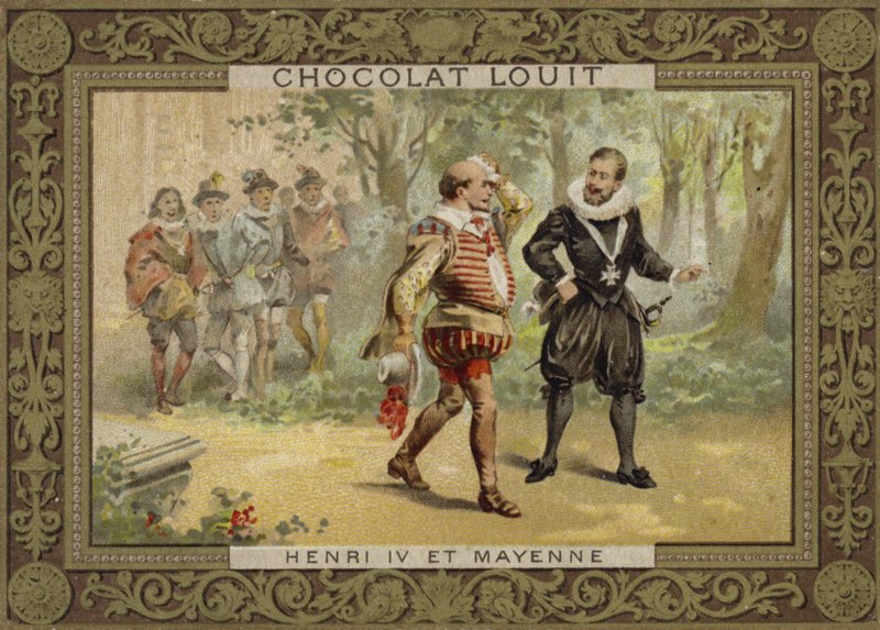 Kung Henrik IV av Frankrike och Karl av Lorraine, hertig av Mayenne av French School