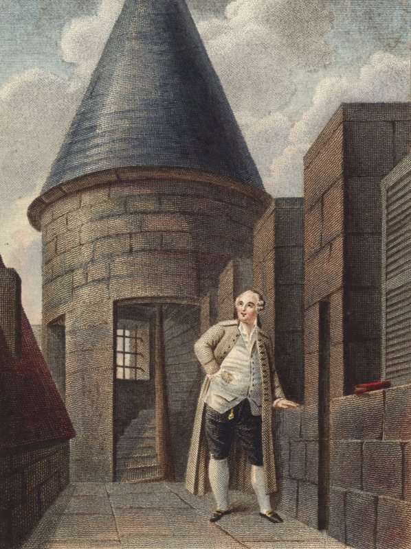 Kung Ludvig XVI av Frankrike, på taket av Temple Tower, Paris av French School