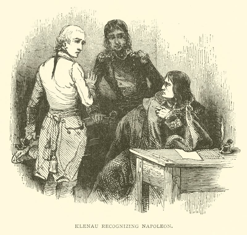 Klenau känner igen Napoleon (gravyr) av French School