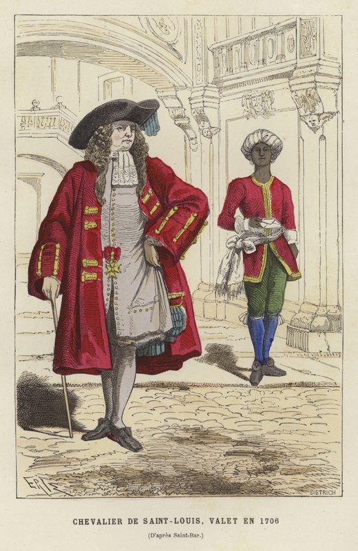 Riddare av Saint Louis Order och en tjänare, 1706 av French School