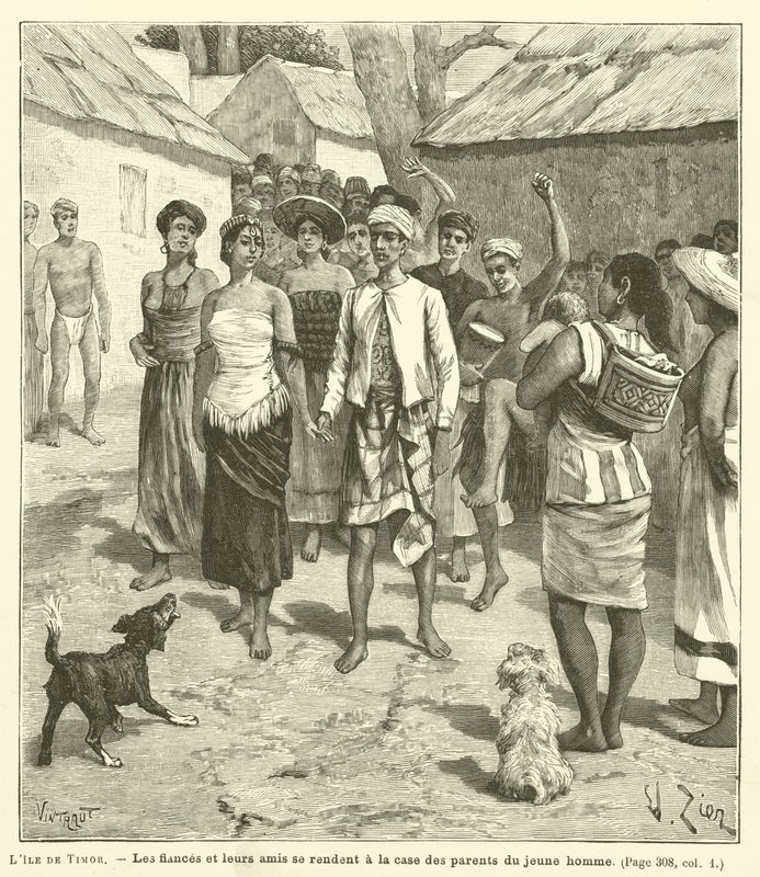 Ön Timor (gravyr) av French School