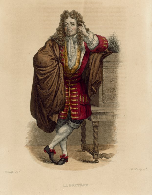 La Bruyere (färgad gravyr) av French School